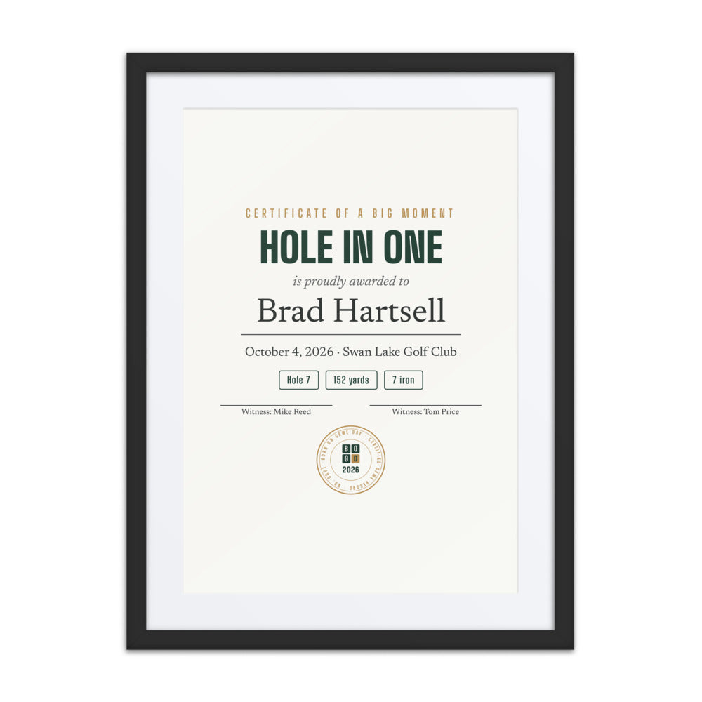 Milestone Certificate print