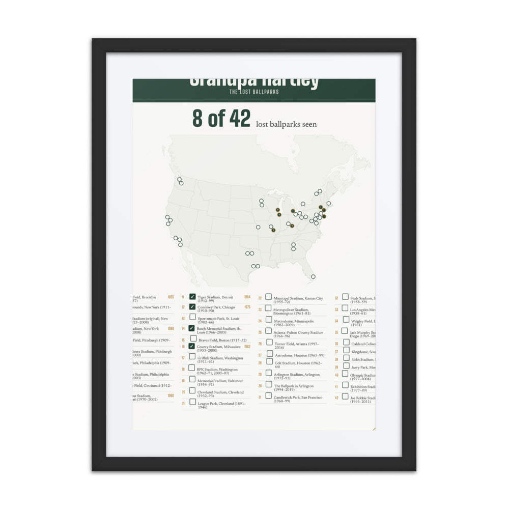 The Lost Ballparks I Saw print