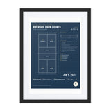 Pickleball Court Blueprint print