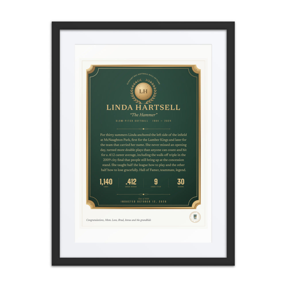 Hall of Fame Plaque Print print