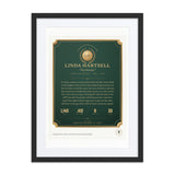 Hall of Fame Plaque Print print