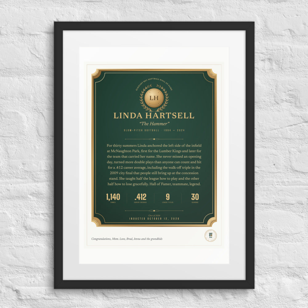 Hall of Fame Plaque Print print