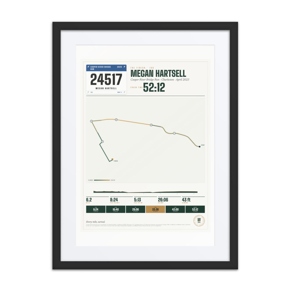 Cooper River Bridge Run Finisher Print print