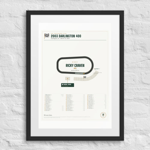 2003 Darlington 400 Finish Print print