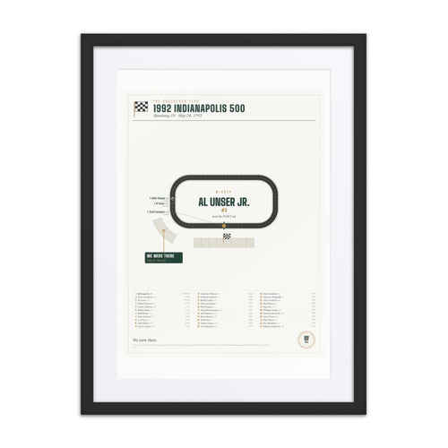 1992 Indianapolis 500 Finish Print print