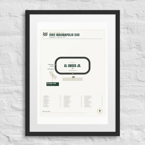 1992 Indianapolis 500 Finish Print print