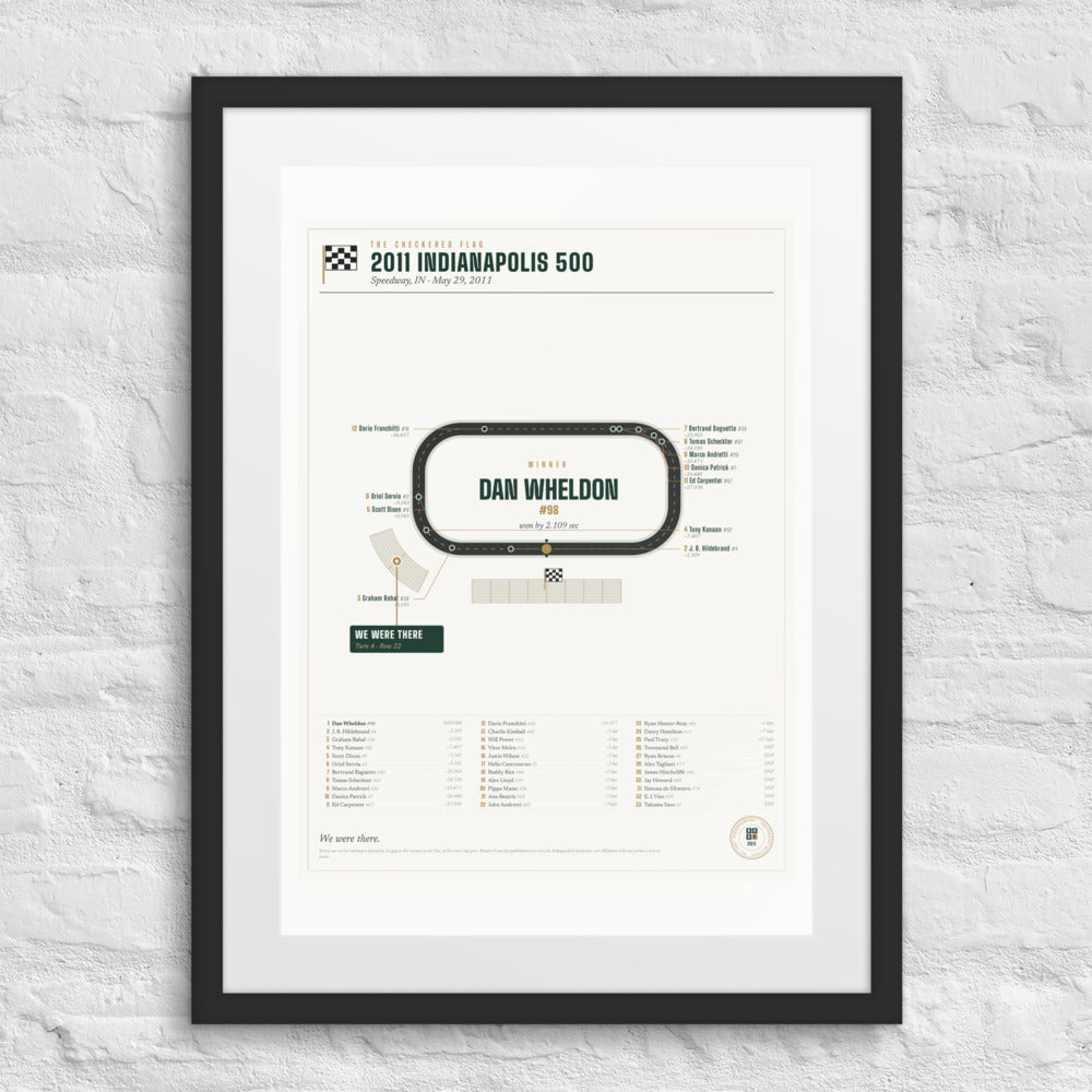 2011 Indianapolis 500 Finish Print print