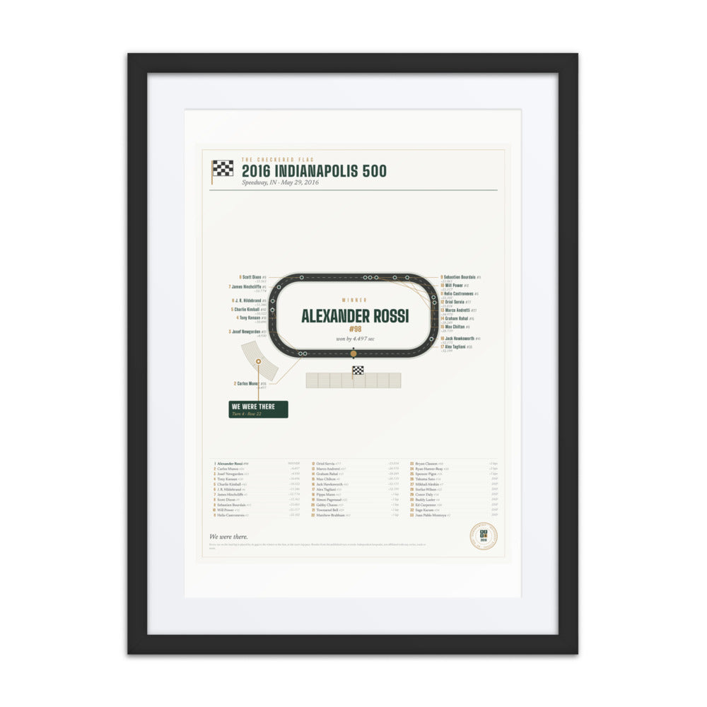 2016 Indianapolis 500 Finish Print print