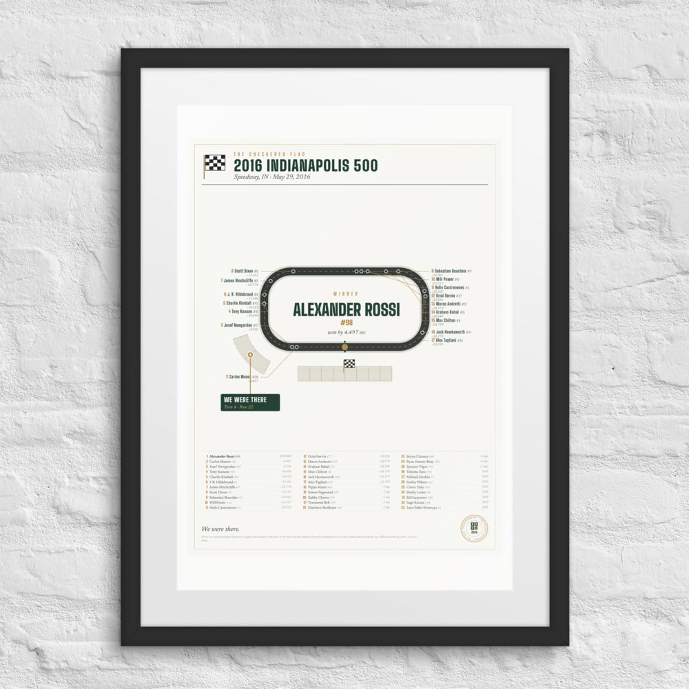 2016 Indianapolis 500 Finish Print print