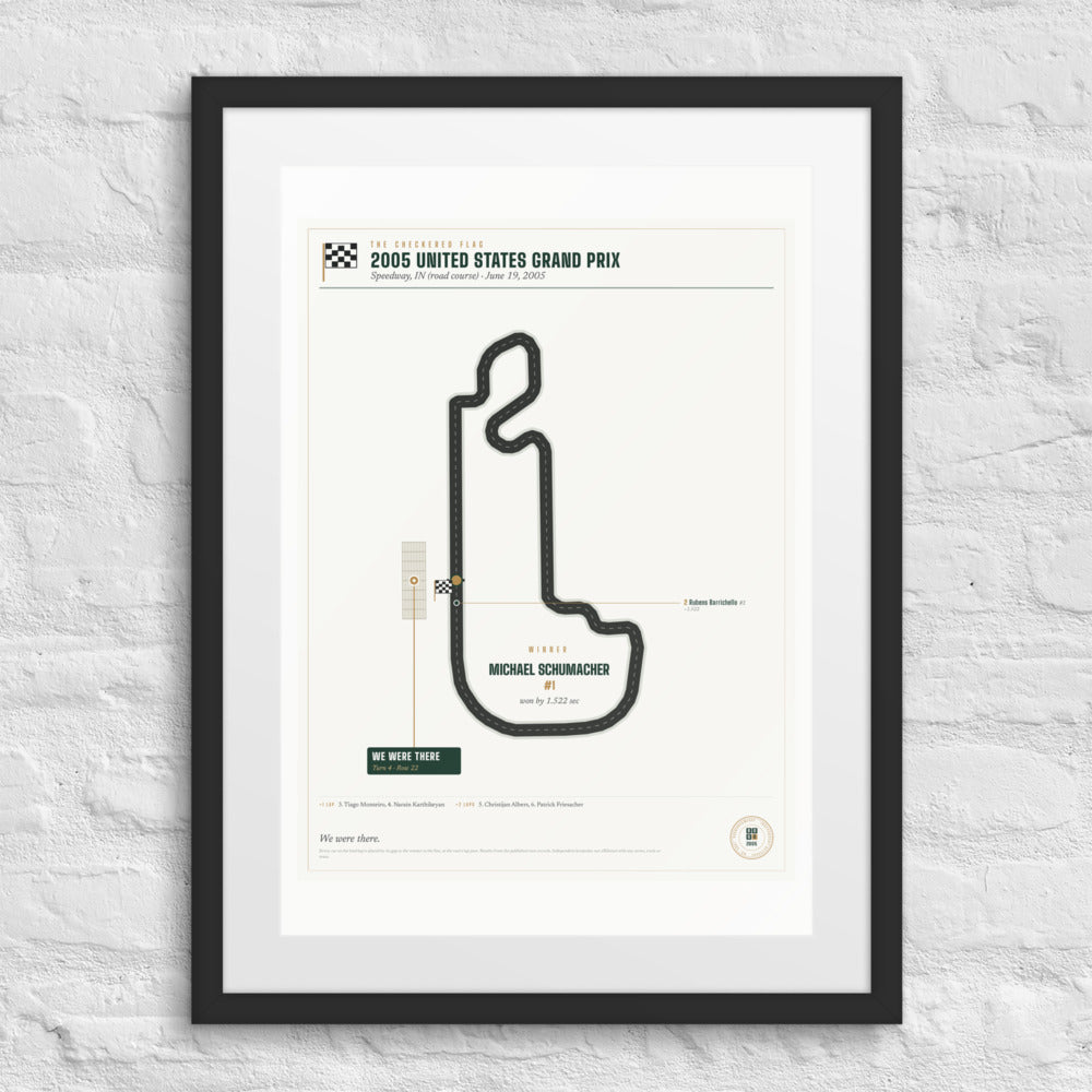 2005 United States Grand Prix Finish Print print