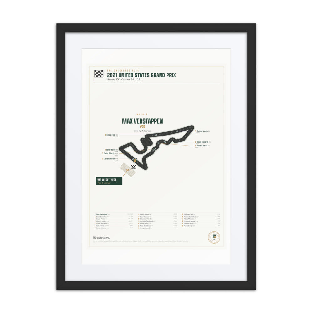 2021 United States Grand Prix Finish Print print