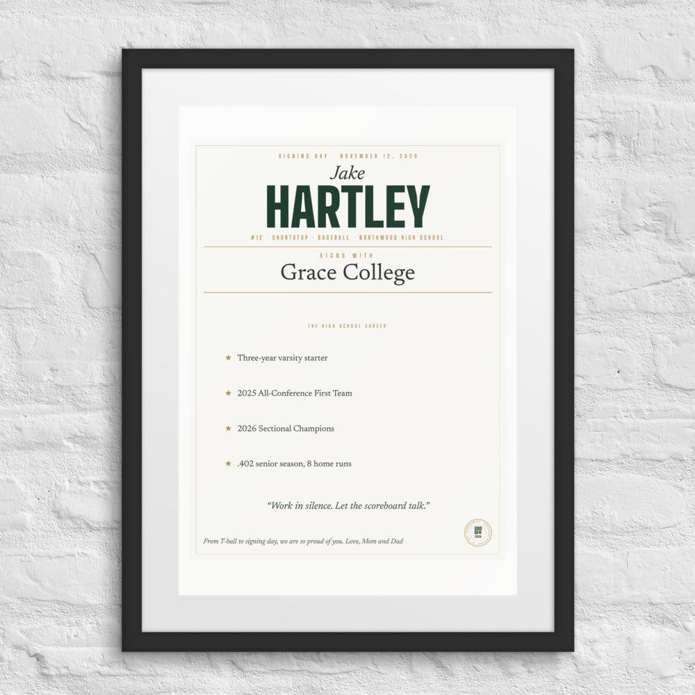 Signing Day Print print