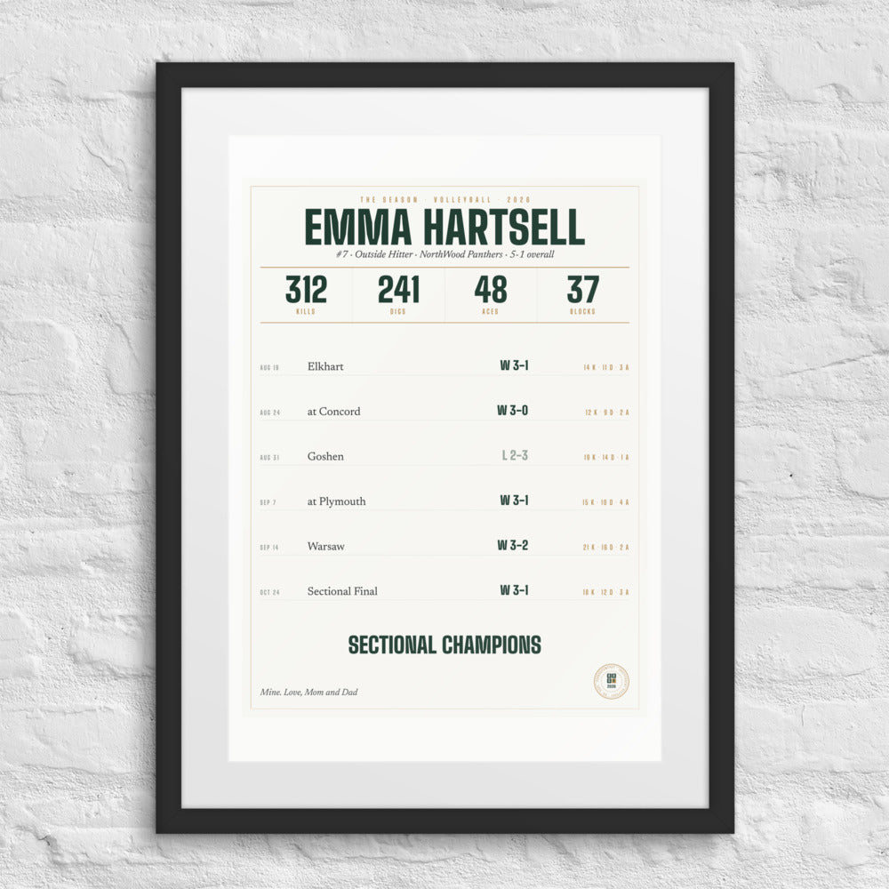 The Season, Volleyball print