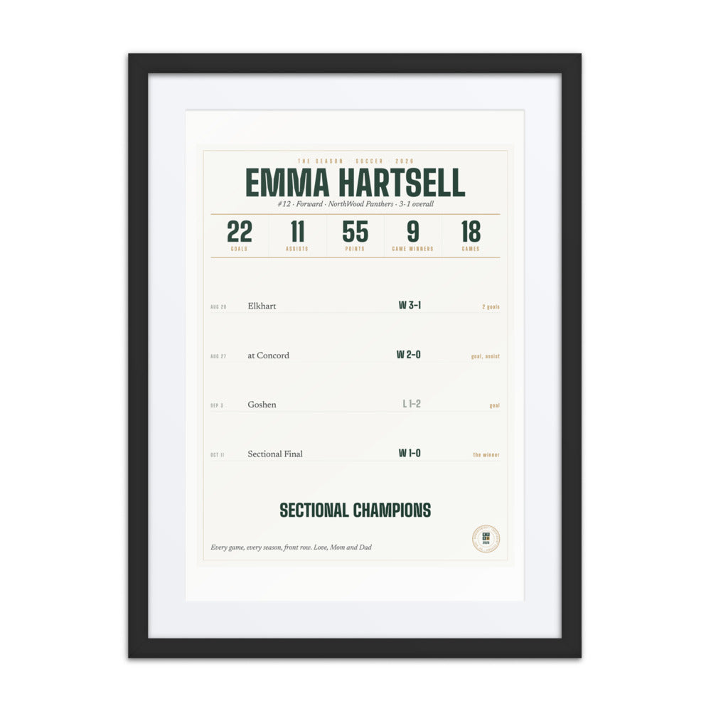 The Season, Soccer print