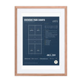 Pickleball Court Blueprint print
