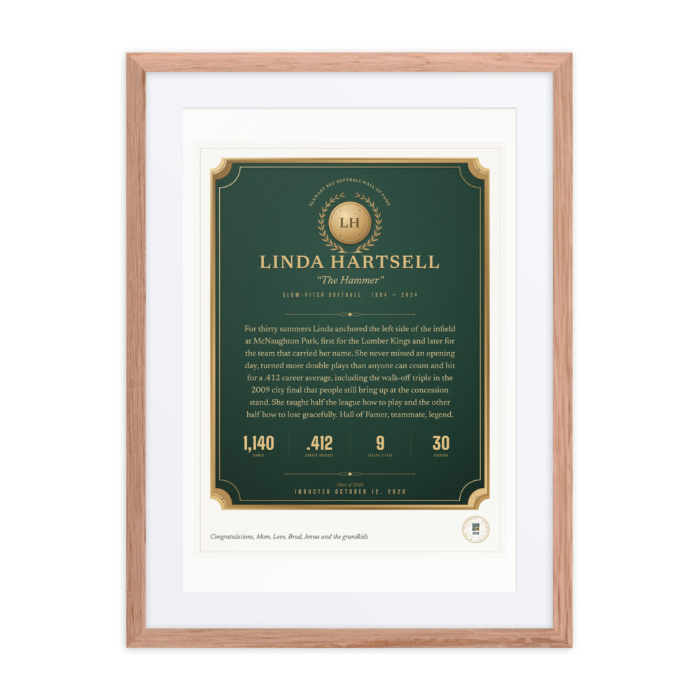 Hall of Fame Plaque Print print