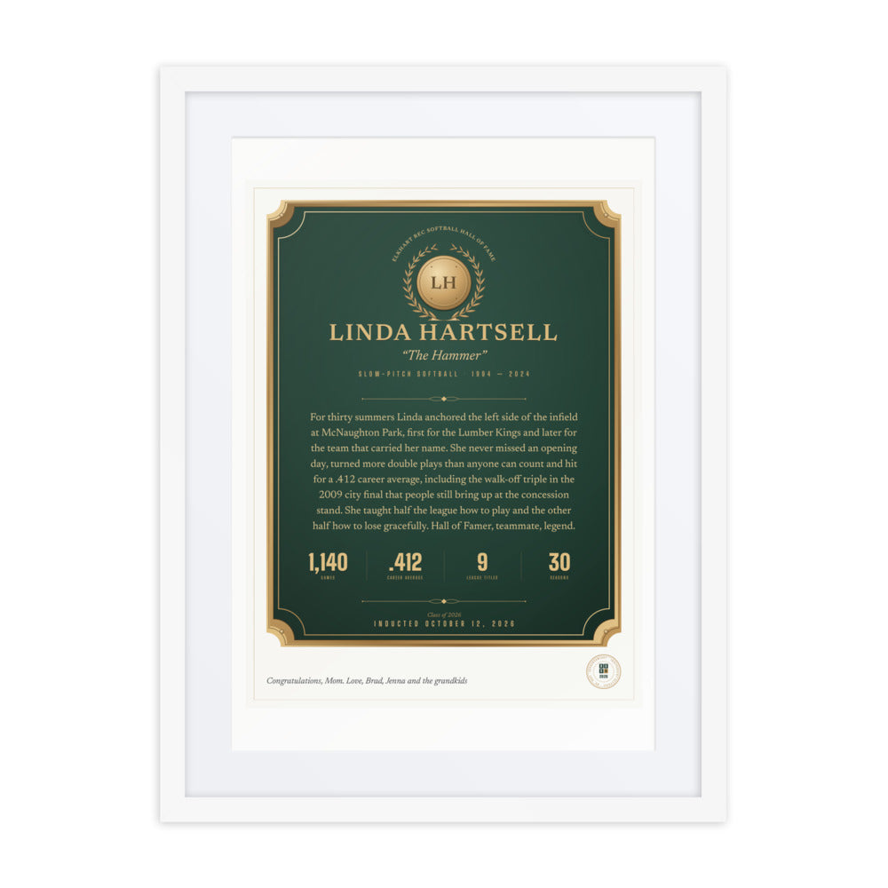 Hall of Fame Plaque Print print