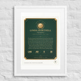 Hall of Fame Plaque Print print