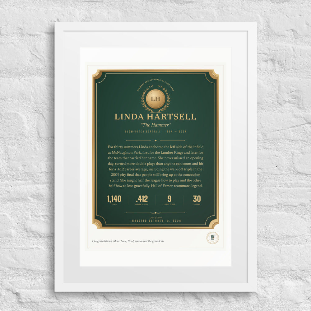 Hall of Fame Plaque Print print