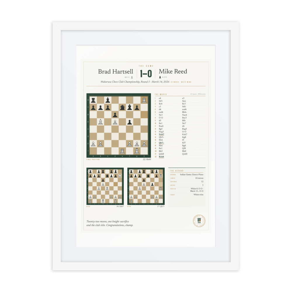 The Game Chess Print print