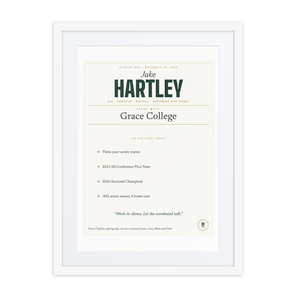 Signing Day Print print