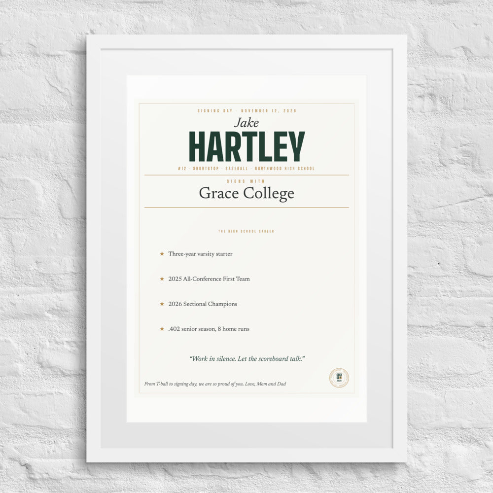 Signing Day Print print