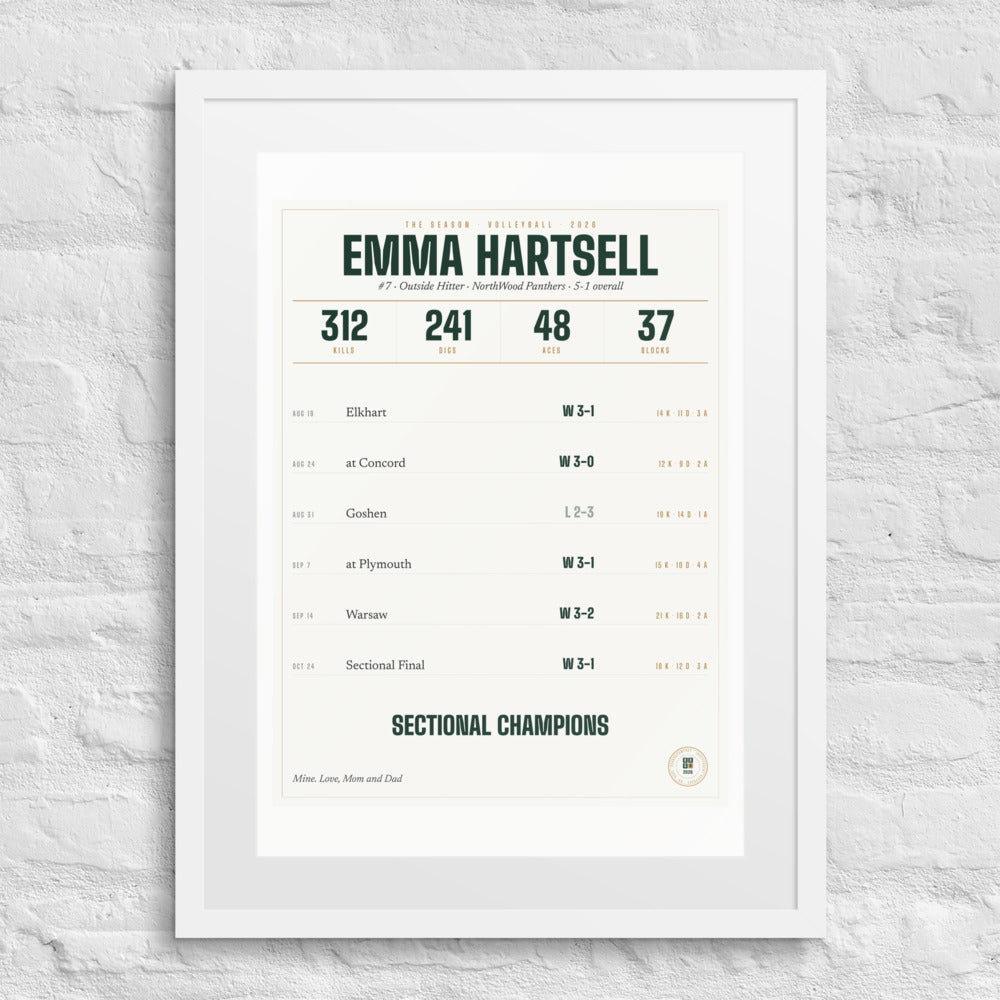 The Season, Volleyball print