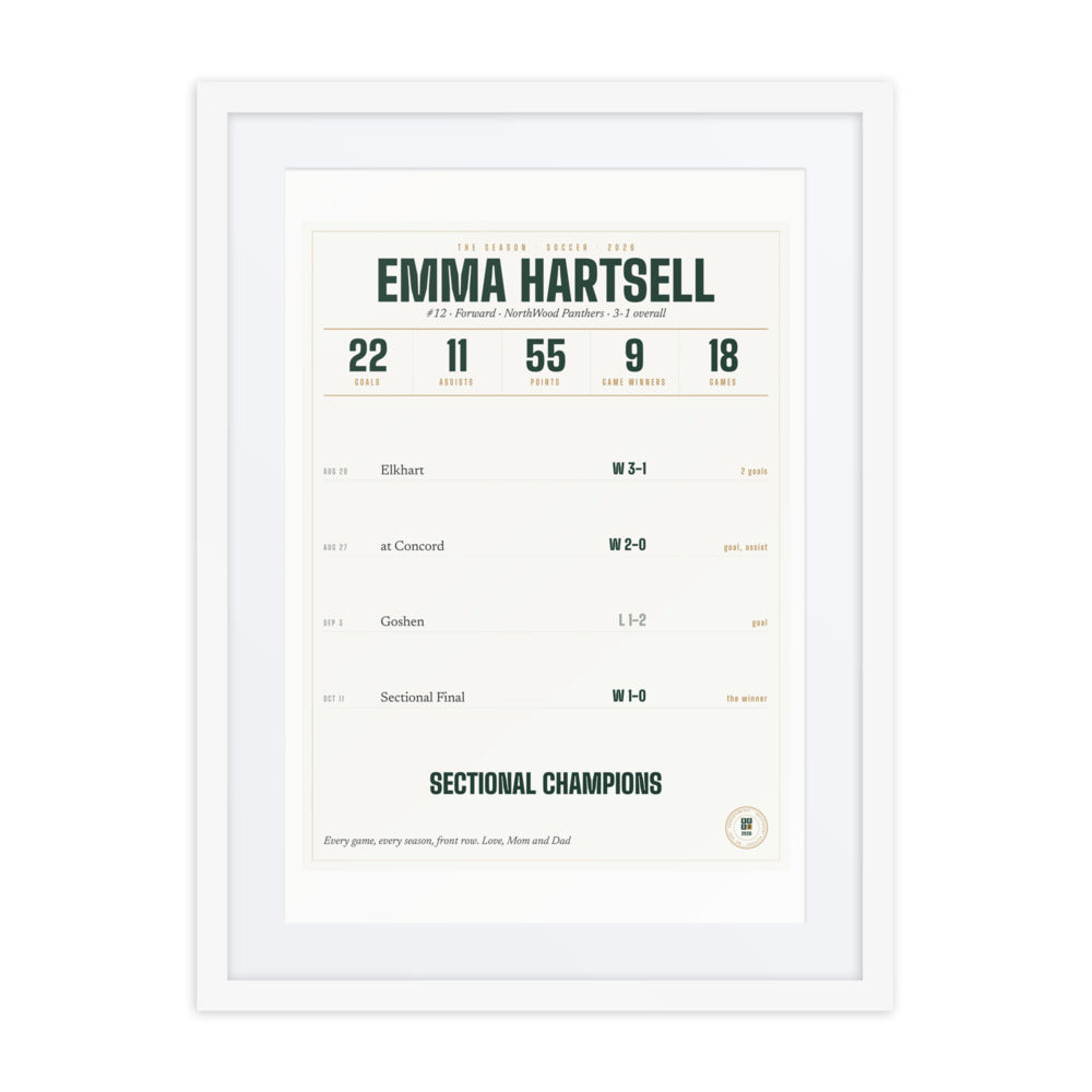 The Season, Soccer print