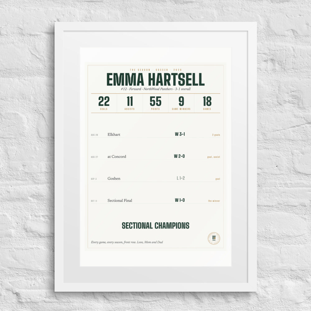 The Season, Soccer print