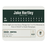 Mouse pad with a personalized box score design
