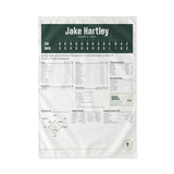 Flag with a personalized box score design