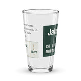 Glass with a personalized box score design