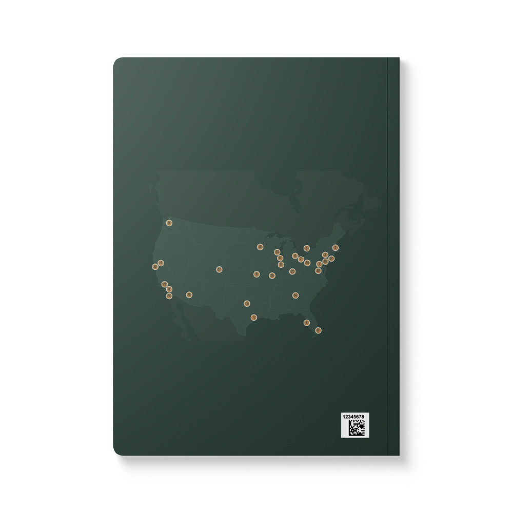 Journal with a personalized box score design