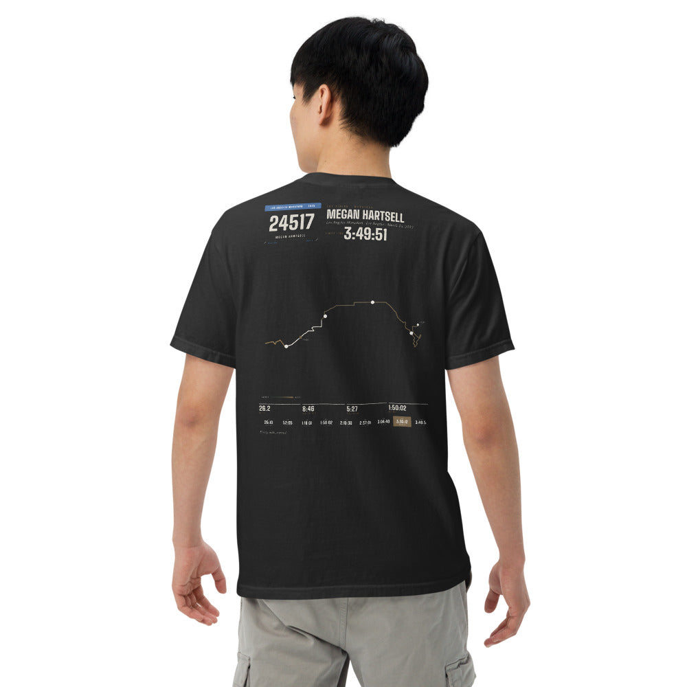 Los Angeles Marathon Finisher shirt, worn