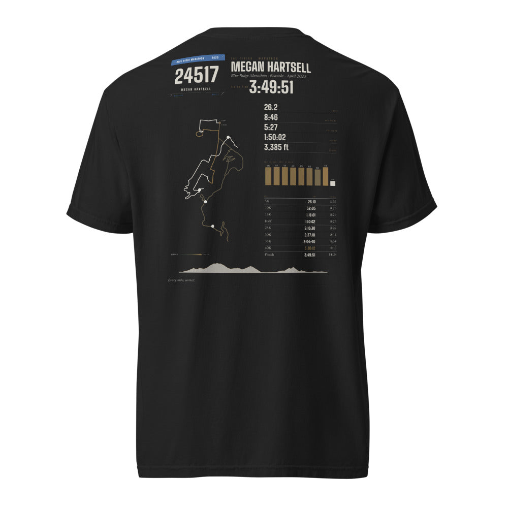 Blue Ridge Marathon Finisher shirt, worn