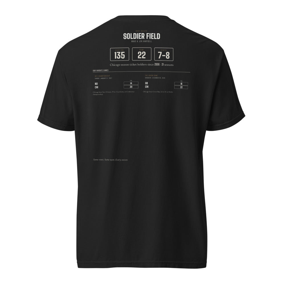 Our Seats shirt, worn