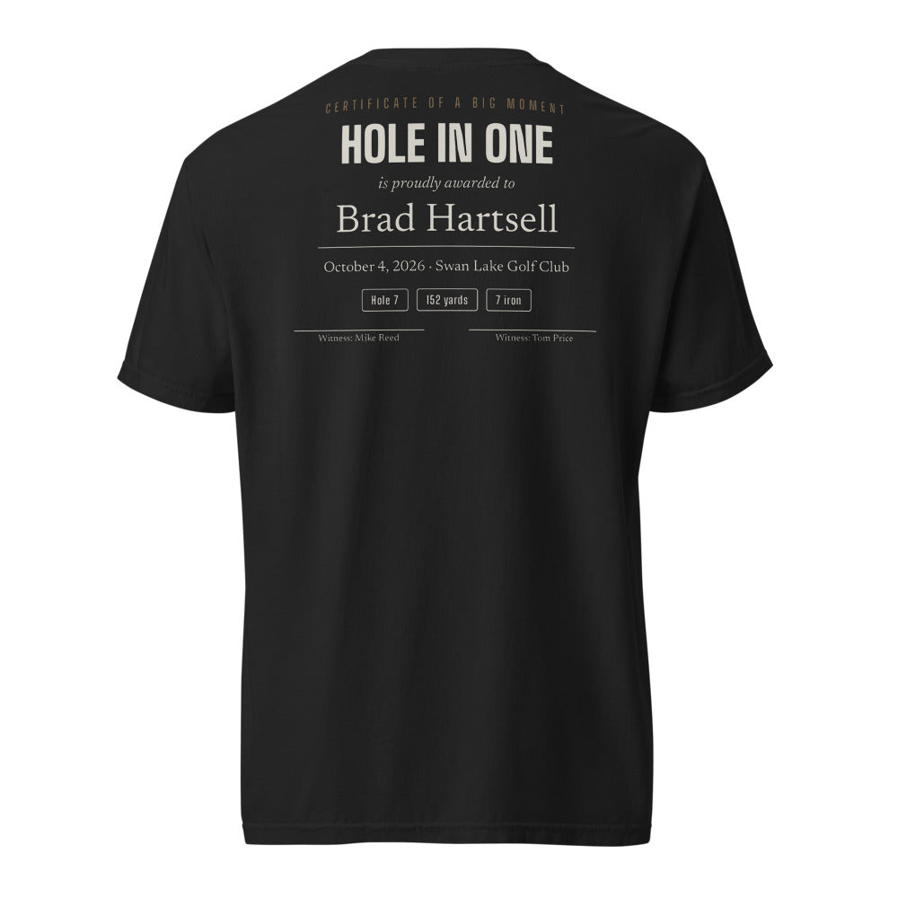 Milestone Certificate shirt, worn