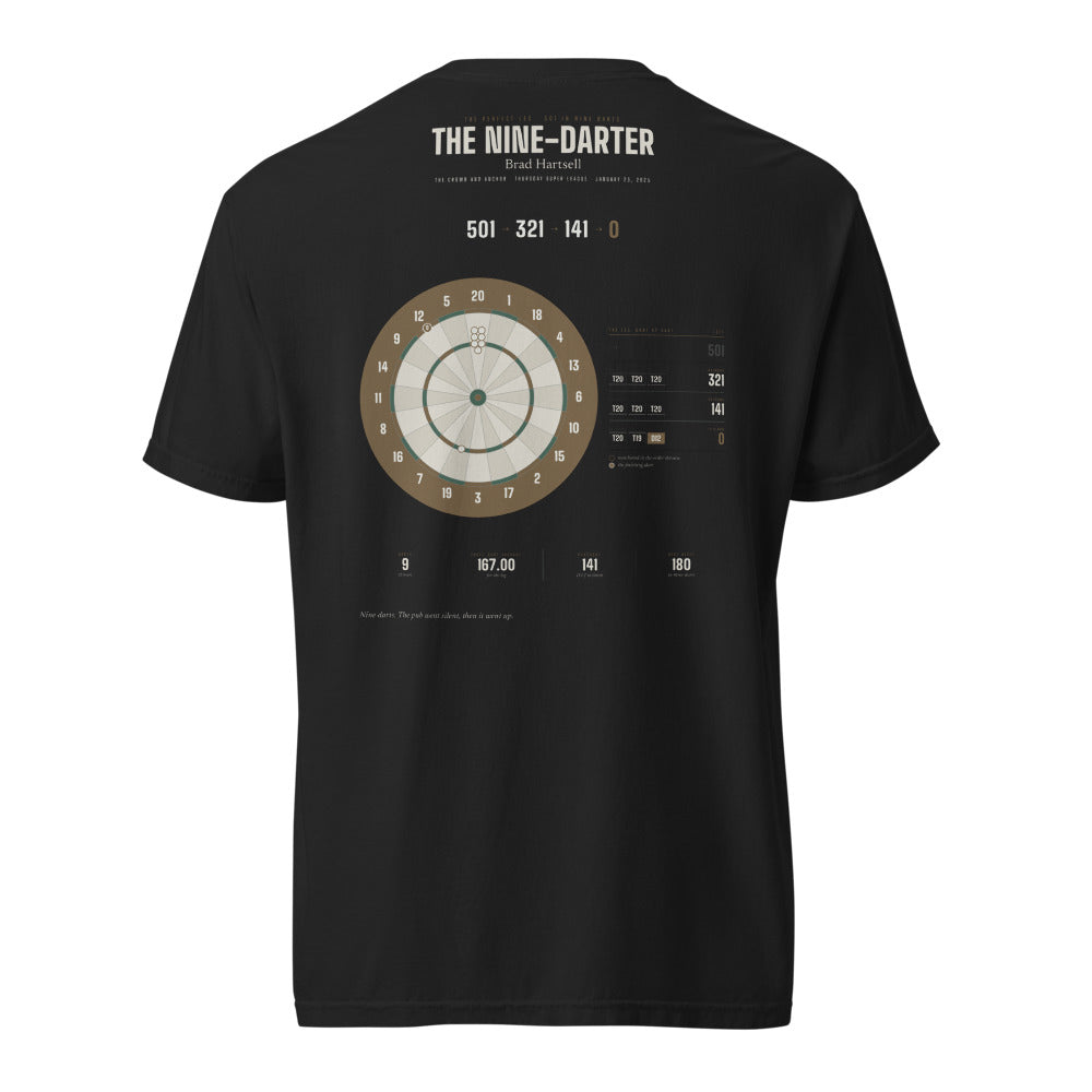 The Nine-Darter shirt, worn