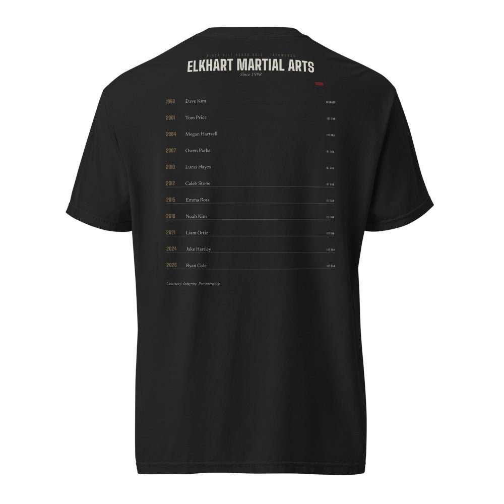 Black Belt Honor Roll shirt, worn