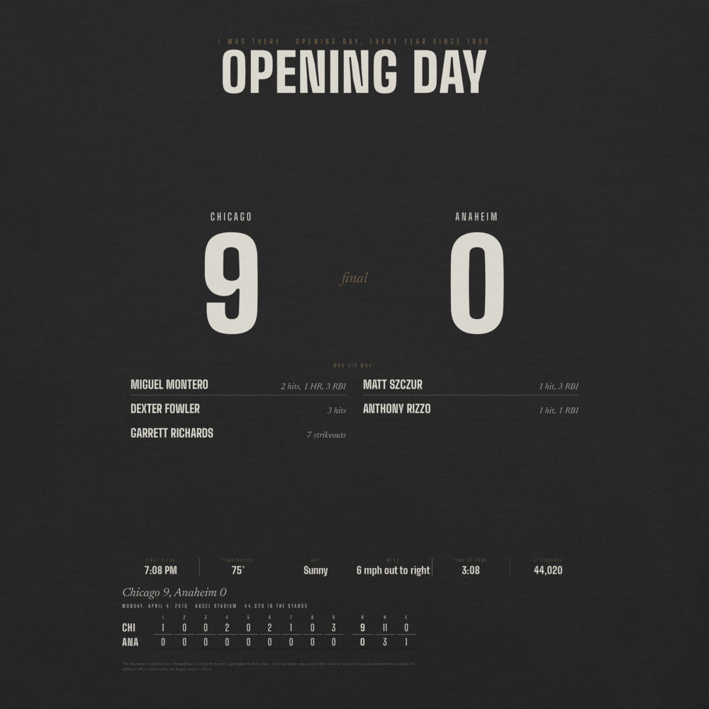 Opening Day shirt, worn