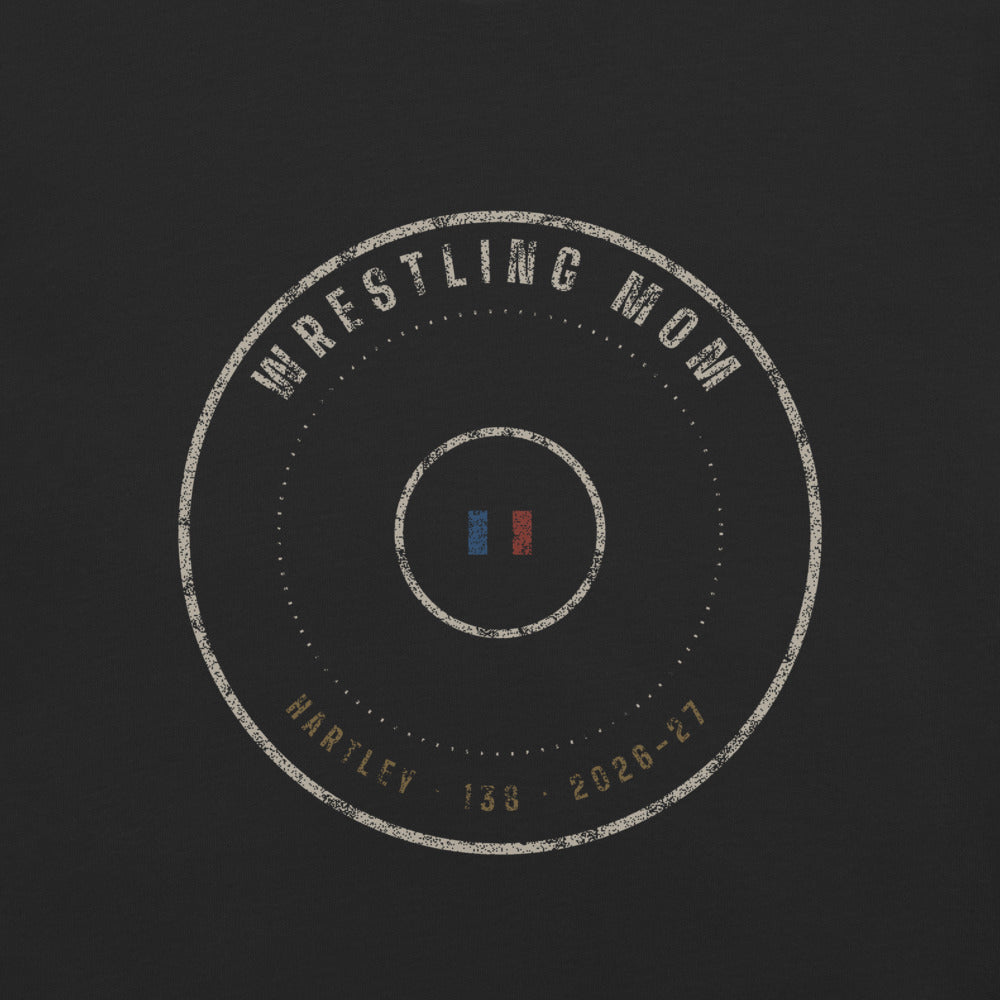 Personalized Mat Circle Wrestling Mom and Dad shirt