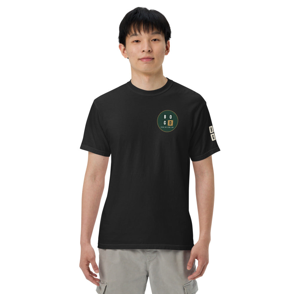 Scoreboard Tiles tee, BornOnGameDay brand line