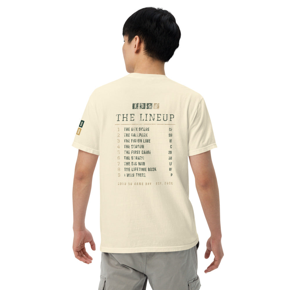 The Lineup tee, BornOnGameDay brand line