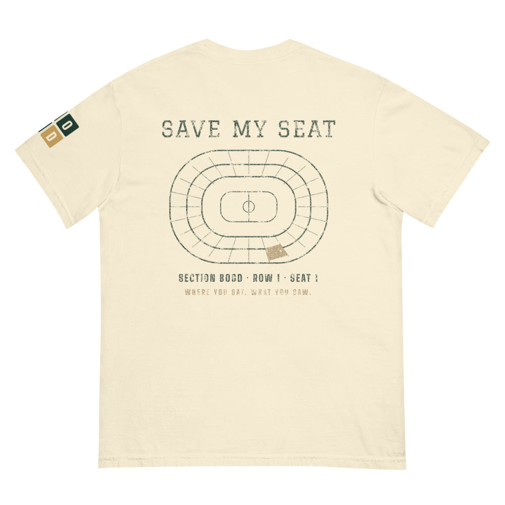 Save My Seat tee, BornOnGameDay brand line