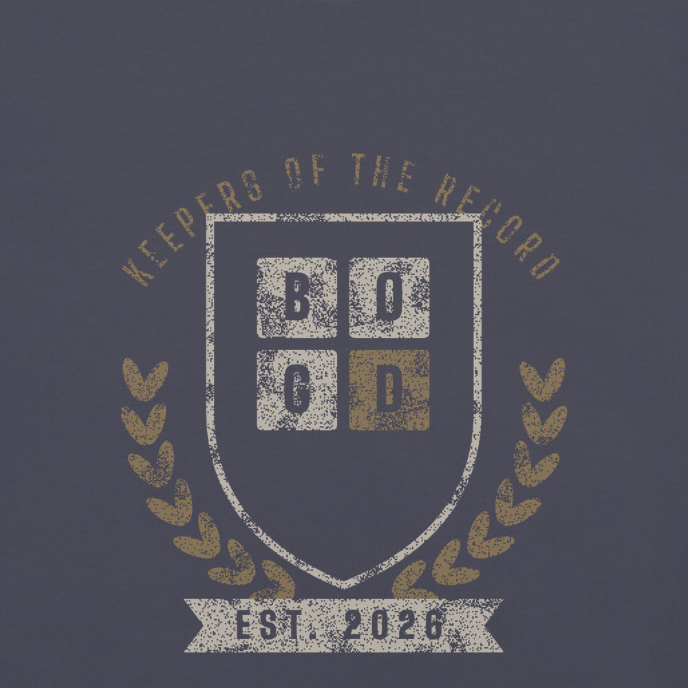 Keepers of the Record tee, BornOnGameDay brand line