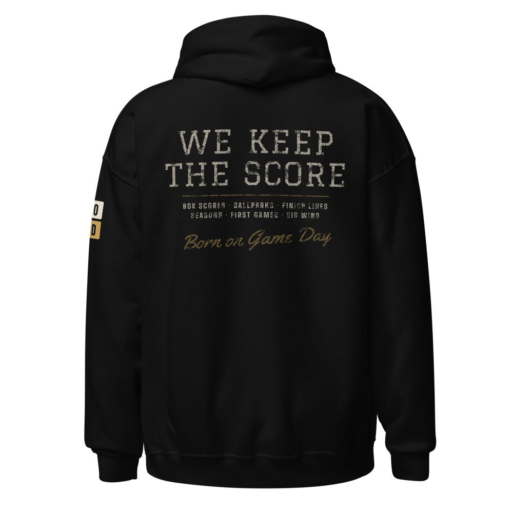 We Keep the Score hoodie, BornOnGameDay brand line