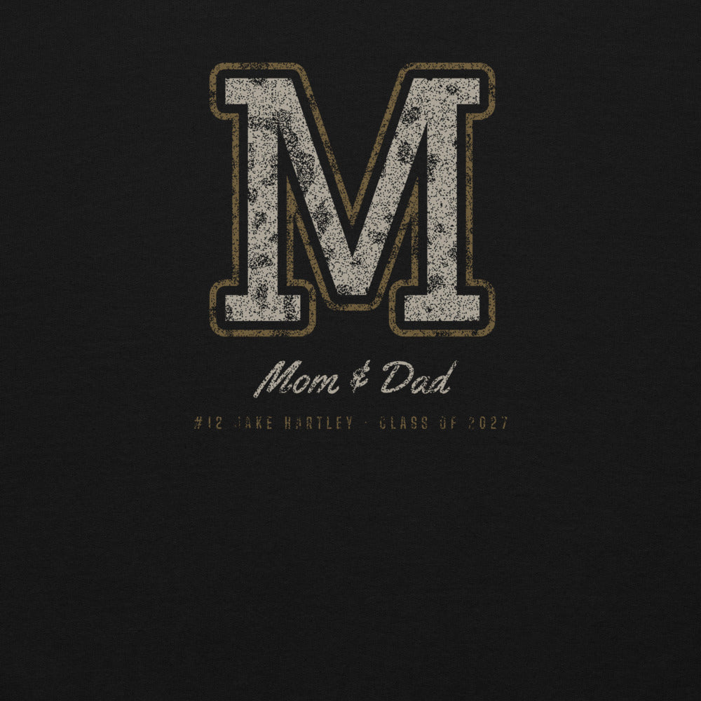 Personalized Varsity Letter Hoodie shirt