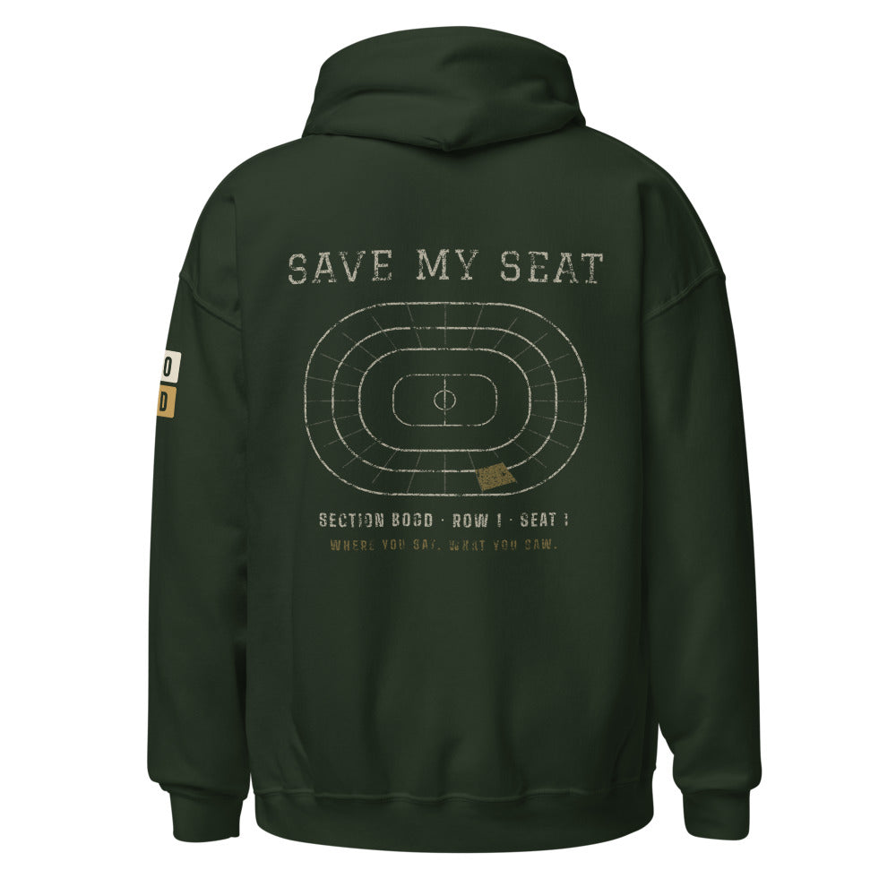 Save My Seat hoodie, BornOnGameDay brand line