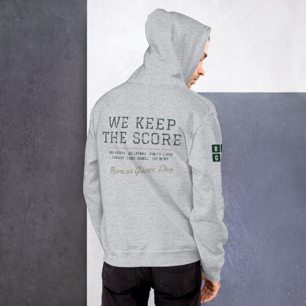 We Keep the Score hoodie, BornOnGameDay brand line