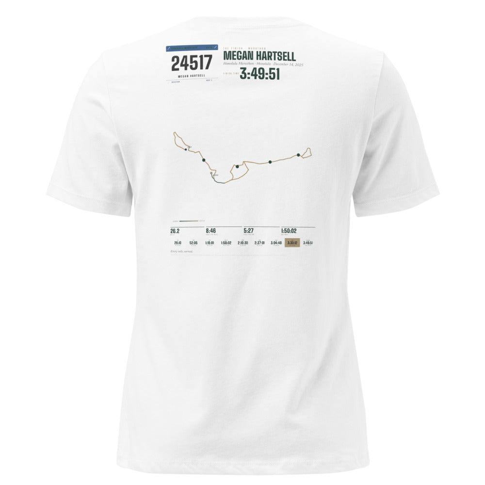 Honolulu Marathon Finisher shirt, worn